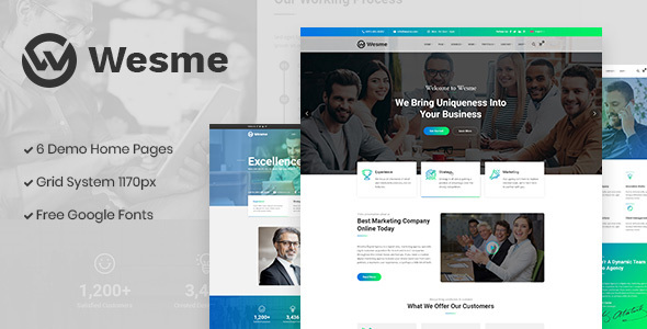 Wesme | Consulting Services & Corporate PSD Template