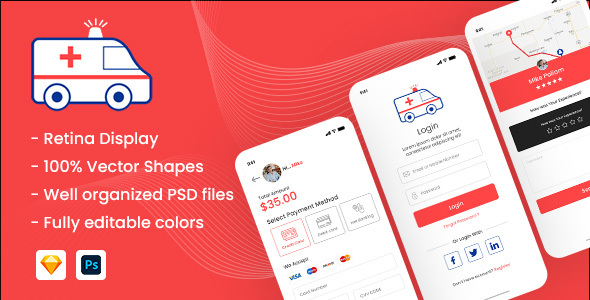 Laraial - Sketch & PSD UI Kit Template