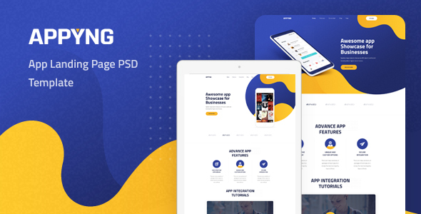 Appyng - App Landing Page PSD Template