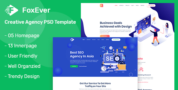 FoxEver - Creative Agency PSD Template