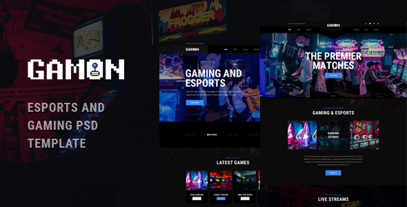Gamon - eSports and Gaming PSD Template