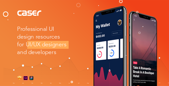 CASER - Mobile UI Kit for IphoneX