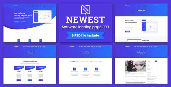 Newest - Apps Landing PSD Template