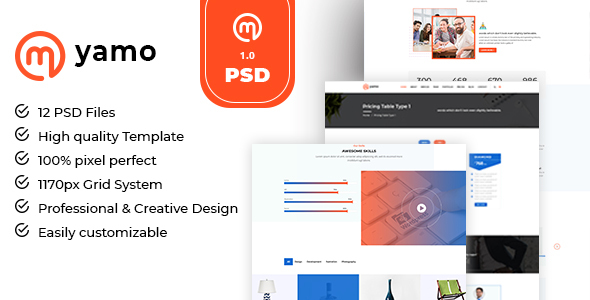 Myamo - Business & Corporate PSD Template