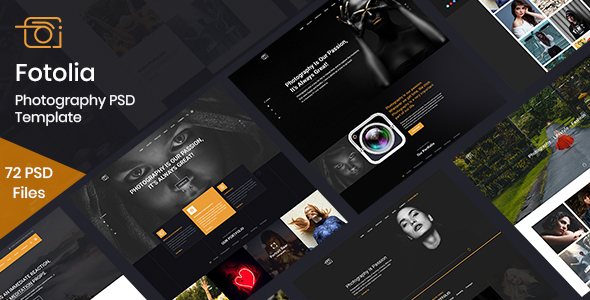 Fotolia - Multipurpose Photography Website PSD