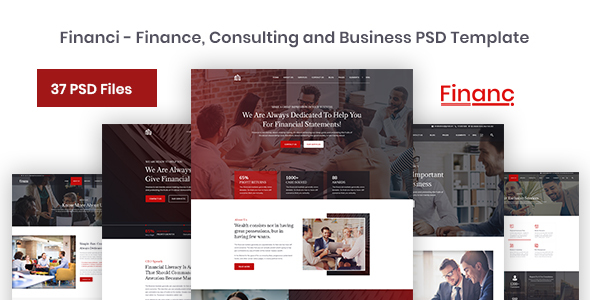Financi - Finance, Consulting and Business PSD Template