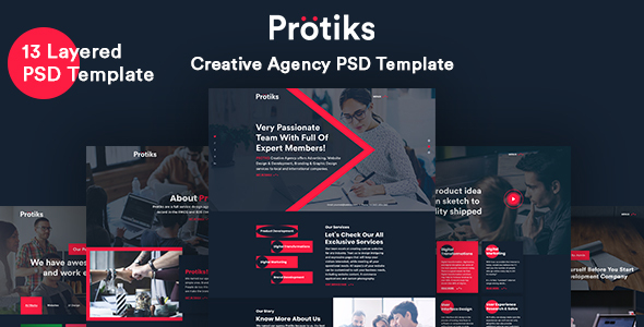 Protiks - Creative Agency PSD Template