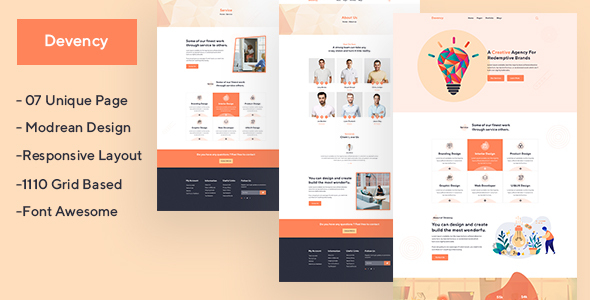 Devency - Creative Agency PSD Template