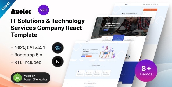 Axolot - Nextjs 16 IT Solutions & Technology Services Company React Template