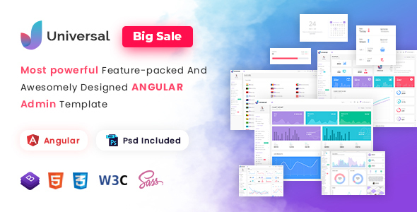 Universal - Angular 22 Admin Template