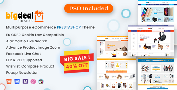 Bigdeal - Multipurpose Mega Store Prestashop Theme