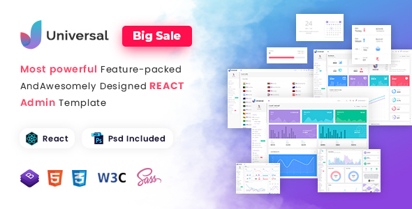 Universal - React Admin Template