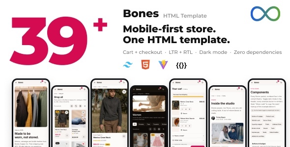 Bones | Mobile-First eCommerce HTML Template