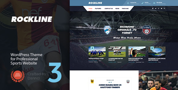 Rockline - Sport News and Club WordPress Theme
