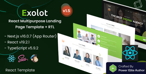 Exolot - React Nextjs 16 Landing Page Template