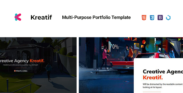 Kreatif — Creative Multi-Purpose Portfolio Template