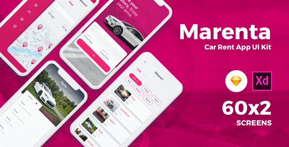 Marenta - Car Rental App UI Kit
