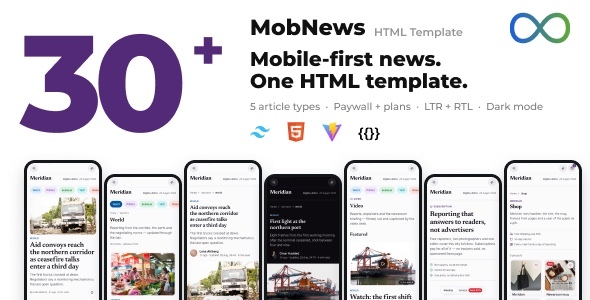 MobNews | Mobile-First News HTML Template