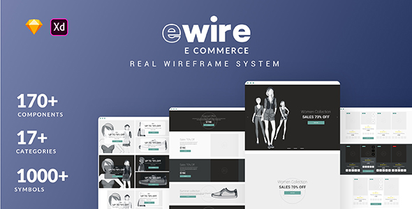 Ewire for Commerce -  Wireframe Library Collection