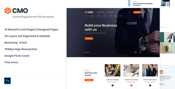 CMO - Corporate Consulting Business PSD Template