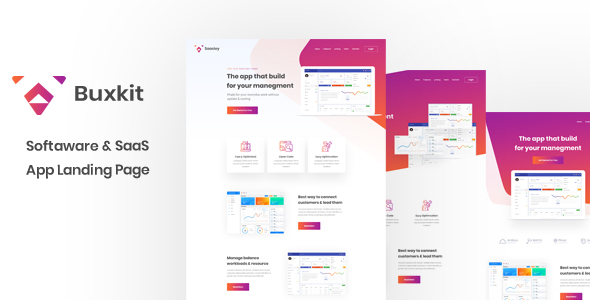 Buxkit - Software Landing Page
