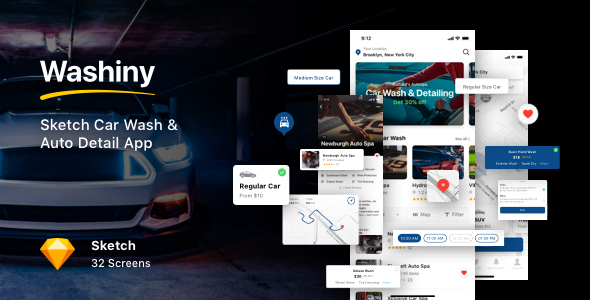 Washiny - Sketch Car Wash & Auto Detail App