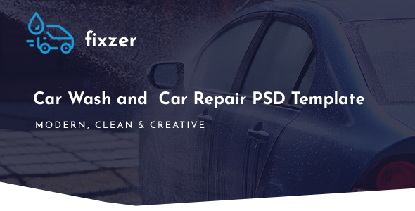 Fixzer - Car Wash & Car Repair PSD Template