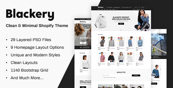 Blackery - Responsive eCommerce PSD Template