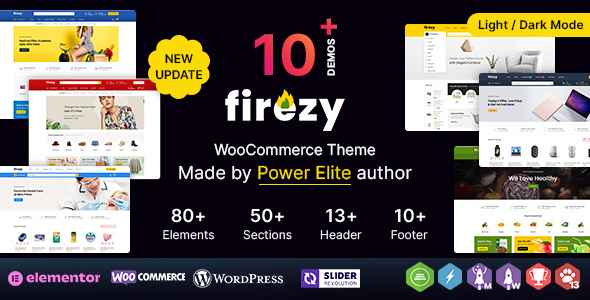 Product preview supplied for Firezy WP - Elementor Multi-purpose WooCommerce Theme
