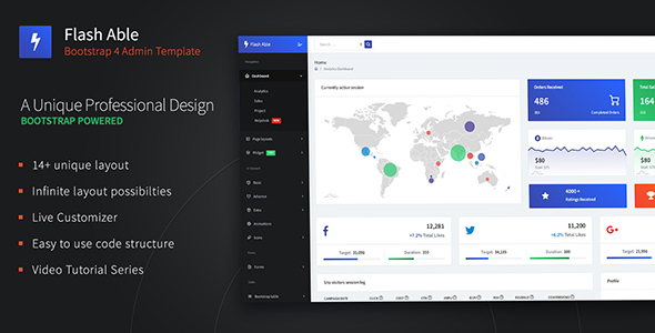 Flash Able Bootstrap 4 Admin Template & UI Kit listing image