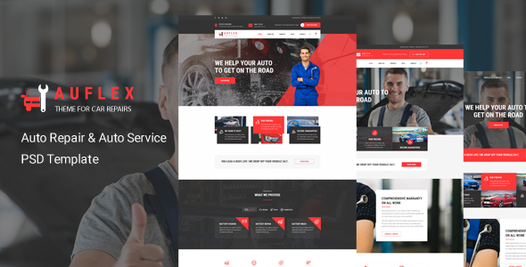 Auflex - Car Repairing & Servicing PSD Template