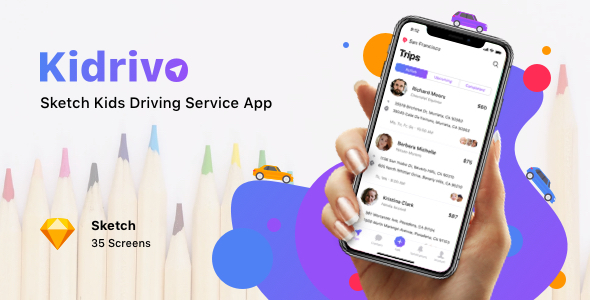 Kidrivo - Sketch Kids Driving Service App