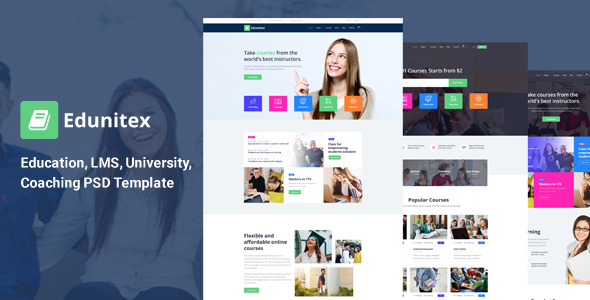 Edunitex - Education PSD Template