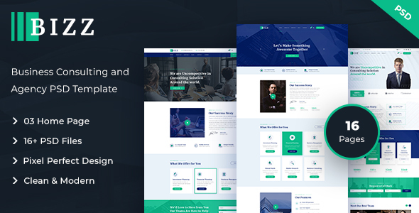 Bizz - Business Consulting and Agency PSD Template
