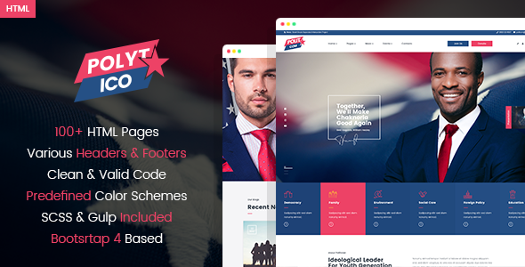 Polytico - Multipurpose Political And NGO HTML Template