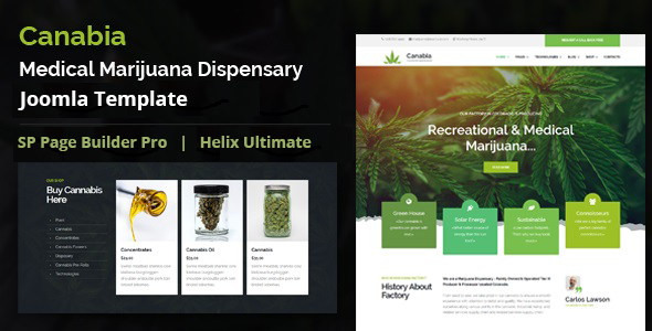 Canabia - Medical Marijuana Dispensary Joomla 6 Template