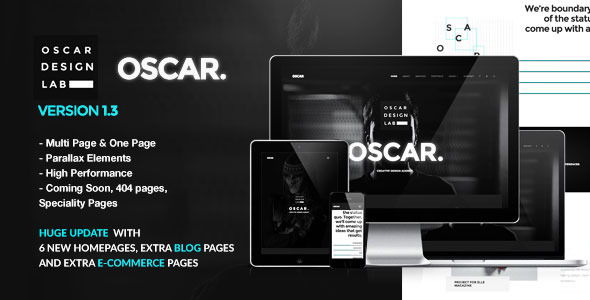 Oscar - Minimal Multipurpose Parallax One Page Template listing image