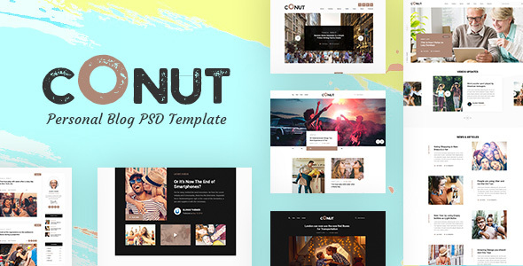 Conut - Personal Blog PSD Template