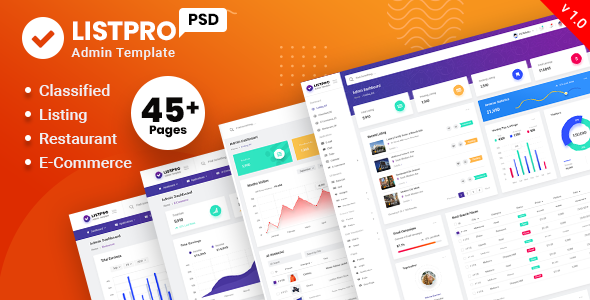 ListPro - Listing Admin PSD Template