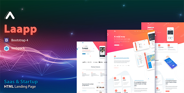 Laapp - App Landing Page product preview