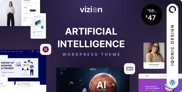 Vizion 4.0 - Advanced Artificial Intelligence WordPress Theme product preview