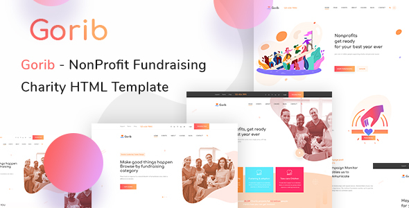 Preview image for Gorib - Fundraising & Chairty HTML Template