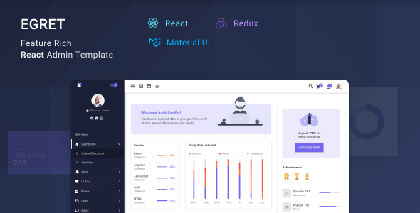 Egret - React Redux Admin Dashboard Template