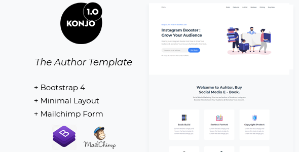 Konjo - The Author Template product preview