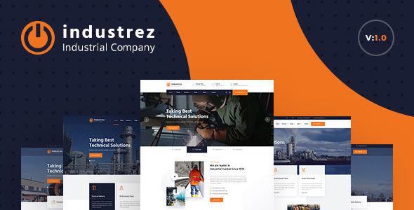 Preview image for Industrez - Factory & Industrial Business HTML Template