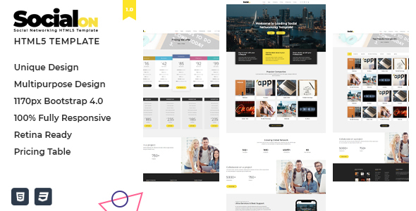 Social Net - Corporate Networking Connection HTML5 Template