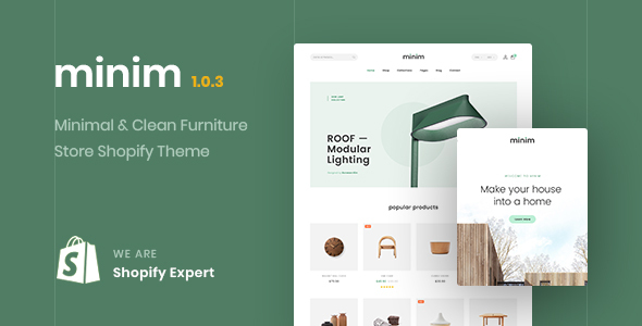 Minim – Minimal & Clean Furniture Store Shopify Theme (Mobile Friendly) listing image