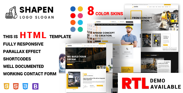 Shapen - Construction Architecture HTML