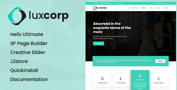 Product preview supplied for LuxCorp - Joomla 5 Insurance Agency Business Template