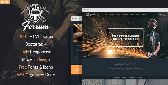 Ferrum - Welding And Metal Works Drupal Theme